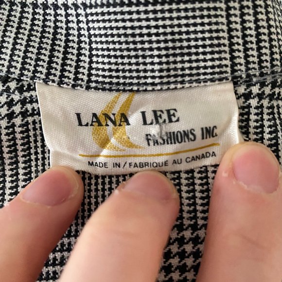 Vintage Lana Lee Houndstooth Blazer (Approx. Size 6) - Picture 12 of 13